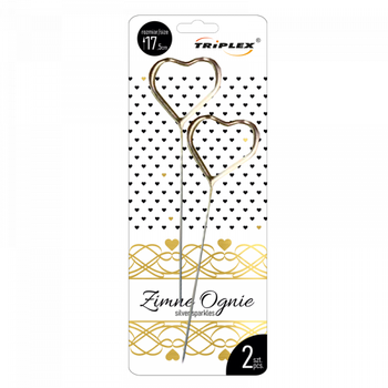 Zimne ognie Triplex TXF318 serca 17,5cm - 2 szt.