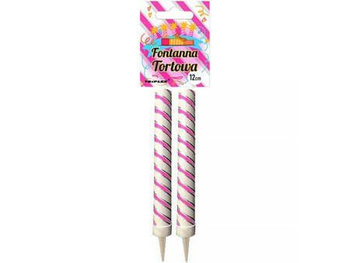 Fontanny tortowa Triplex 12cm RÓŻOWE TXF558 - 2 szt