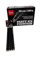 Fontanny tortowe Gaoo 28cm PARTY ICE FOUNTAIN ICE28-S (CZARNE W GWIAZDKI) - 4 szt.