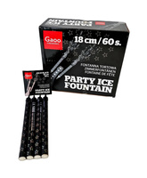 Fontanny tortowe Gaoo 18cm PARTY ICE FOUNTAIN ICE18-BLACK (CZARNE W GWIAZDKI) - 4 szt.