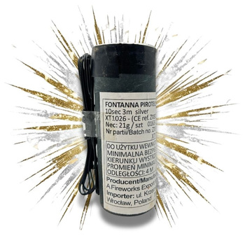 Fontanna iskier SILVER (no smell) XT1026 - 10 sekund, wysokość 3m