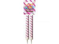 Fontanny tortowa Triplex 12cm RÓŻOWE TXF558 - 2 szt
