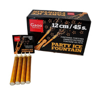 Fontanny tortowe Gaoo 12cm PARTY ICE FOUNTAIN ICE12-GOLD (ZŁOTE W GWIAZDKI) - 4 szt.